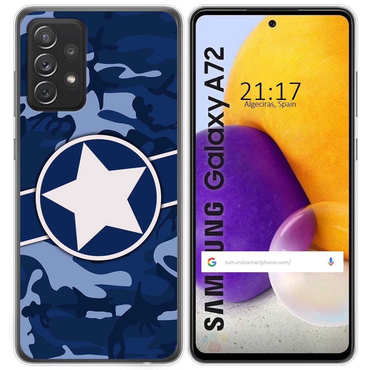 Funda Gel Tpu para Samsung Galaxy A72 diseño Camuflaje 03 Dibujos