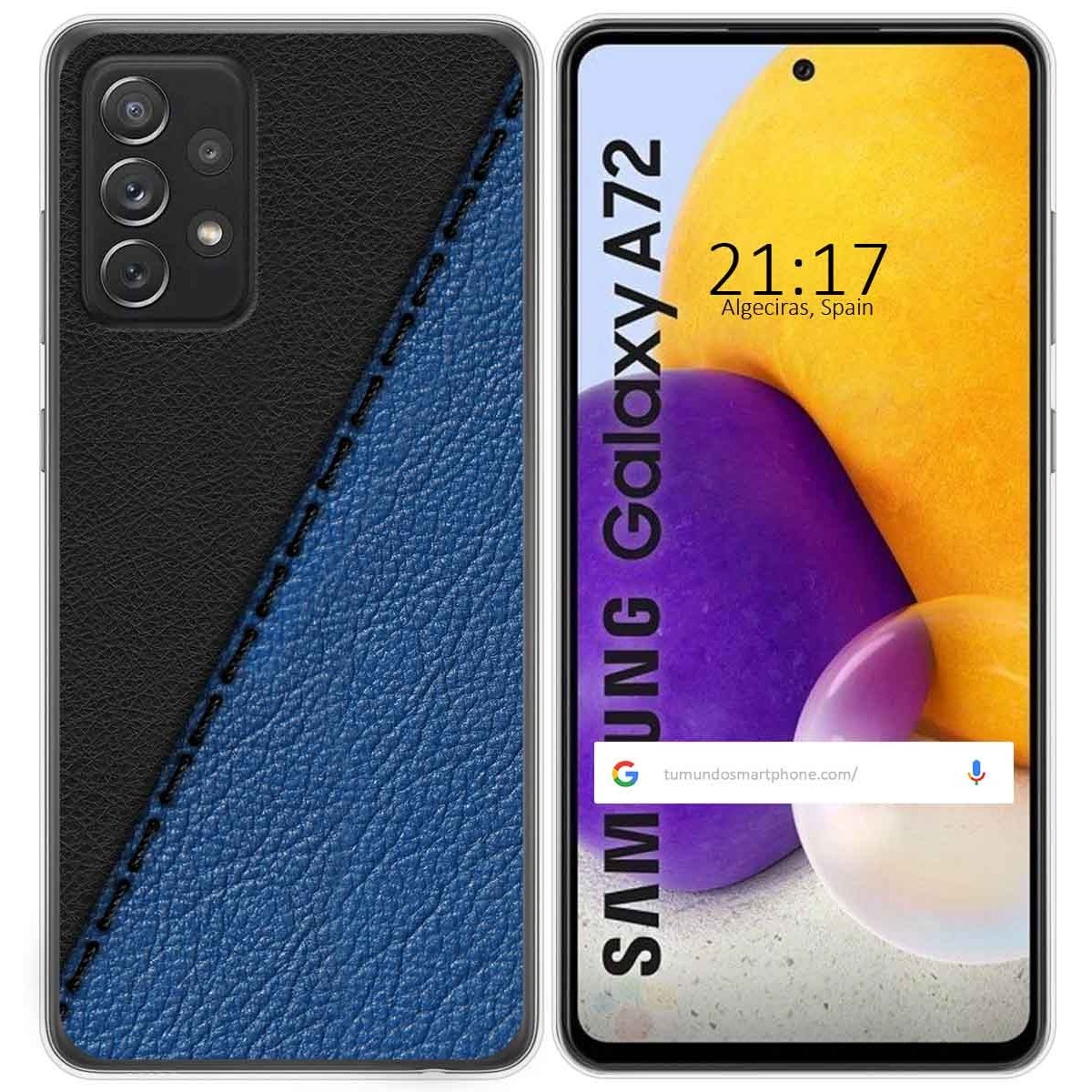 Funda Gel Tpu para Samsung Galaxy A72 diseño Cuero 02 Dibujos