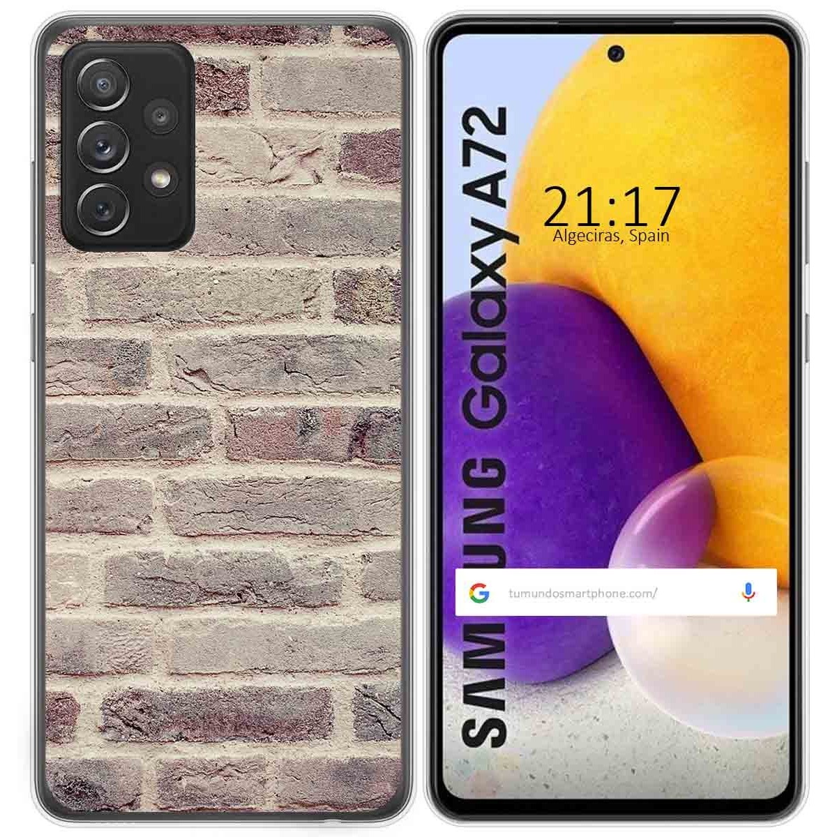 Funda Gel Tpu para Samsung Galaxy A72 diseño Ladrillo 01 Dibujos