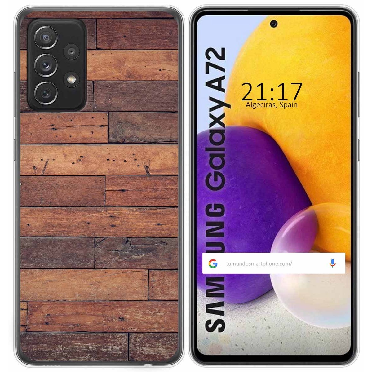 Funda Gel Tpu para Samsung Galaxy A72 diseño Madera 03 Dibujos