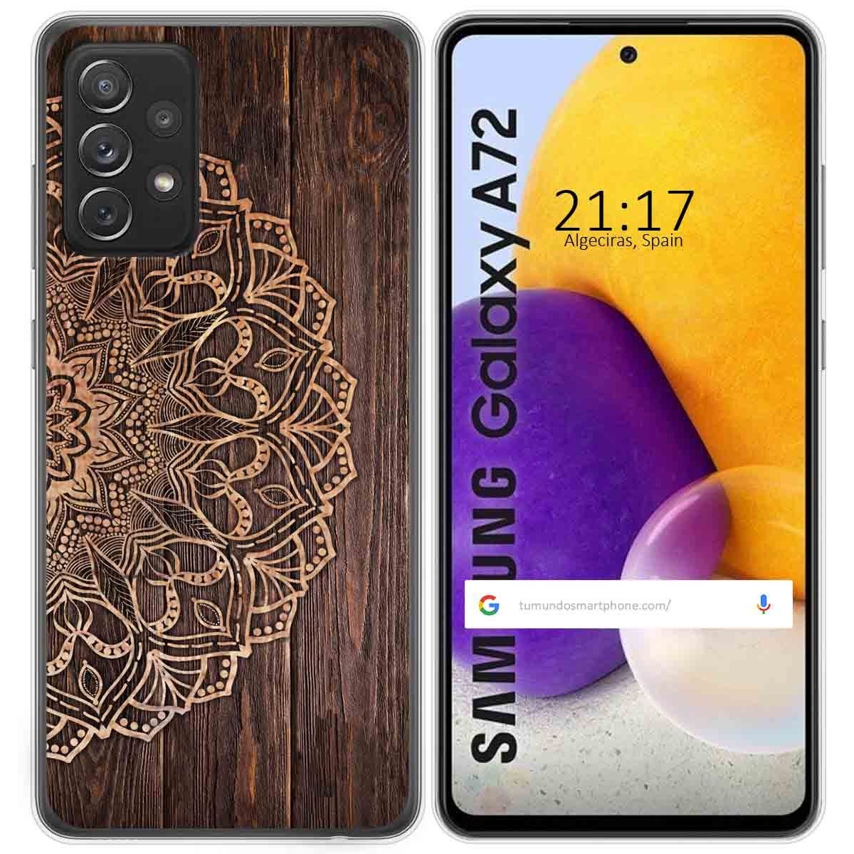Funda Gel Tpu para Samsung Galaxy A72 diseño Madera 06 Dibujos