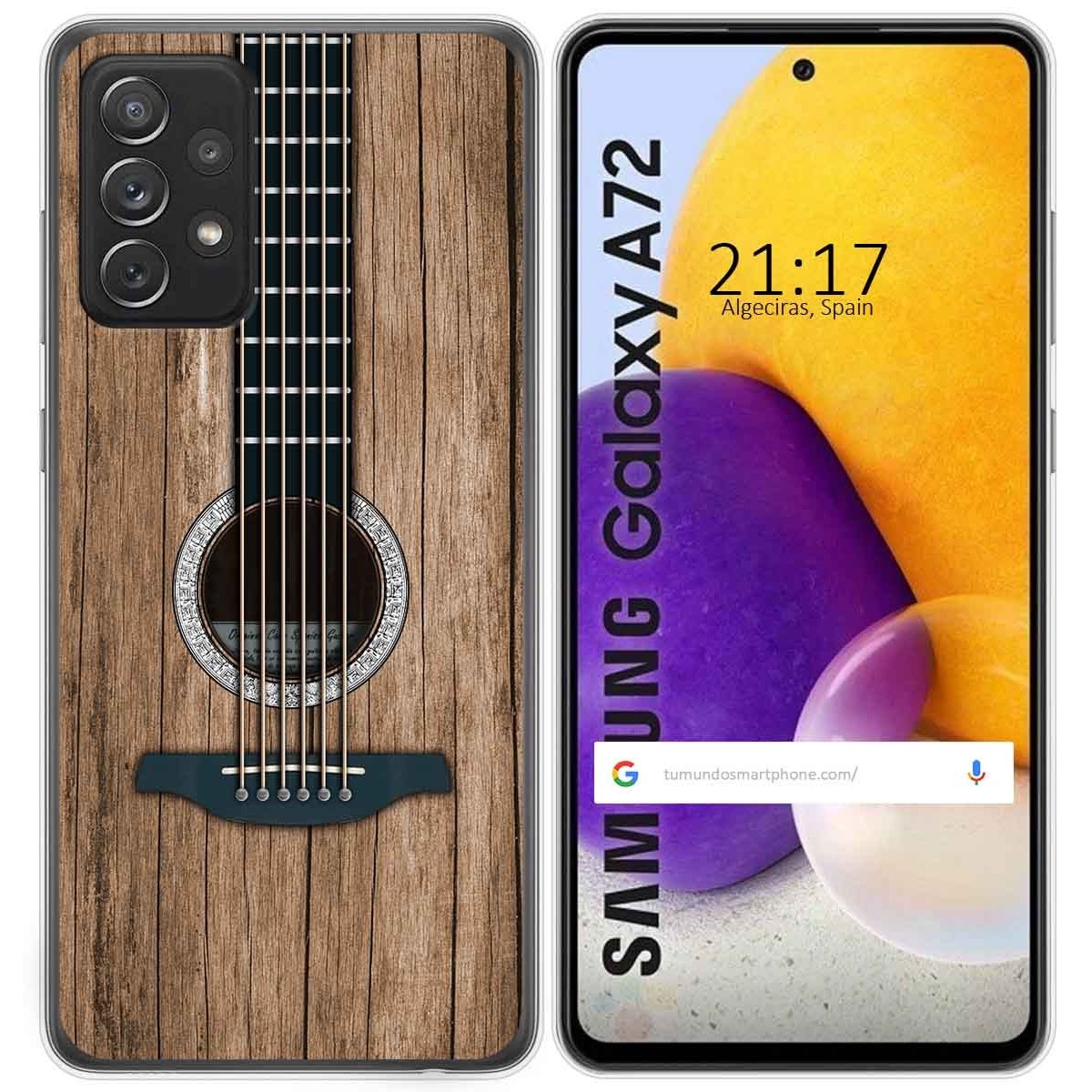 Funda Gel Tpu para Samsung Galaxy A72 diseño Madera 11 Dibujos