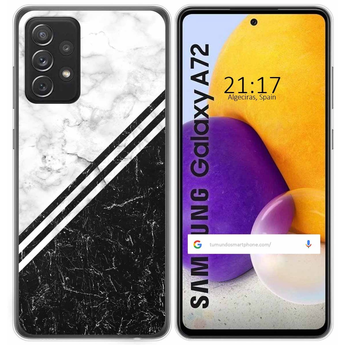 Funda Gel Tpu para Samsung Galaxy A72 diseño Mármol 01 Dibujos