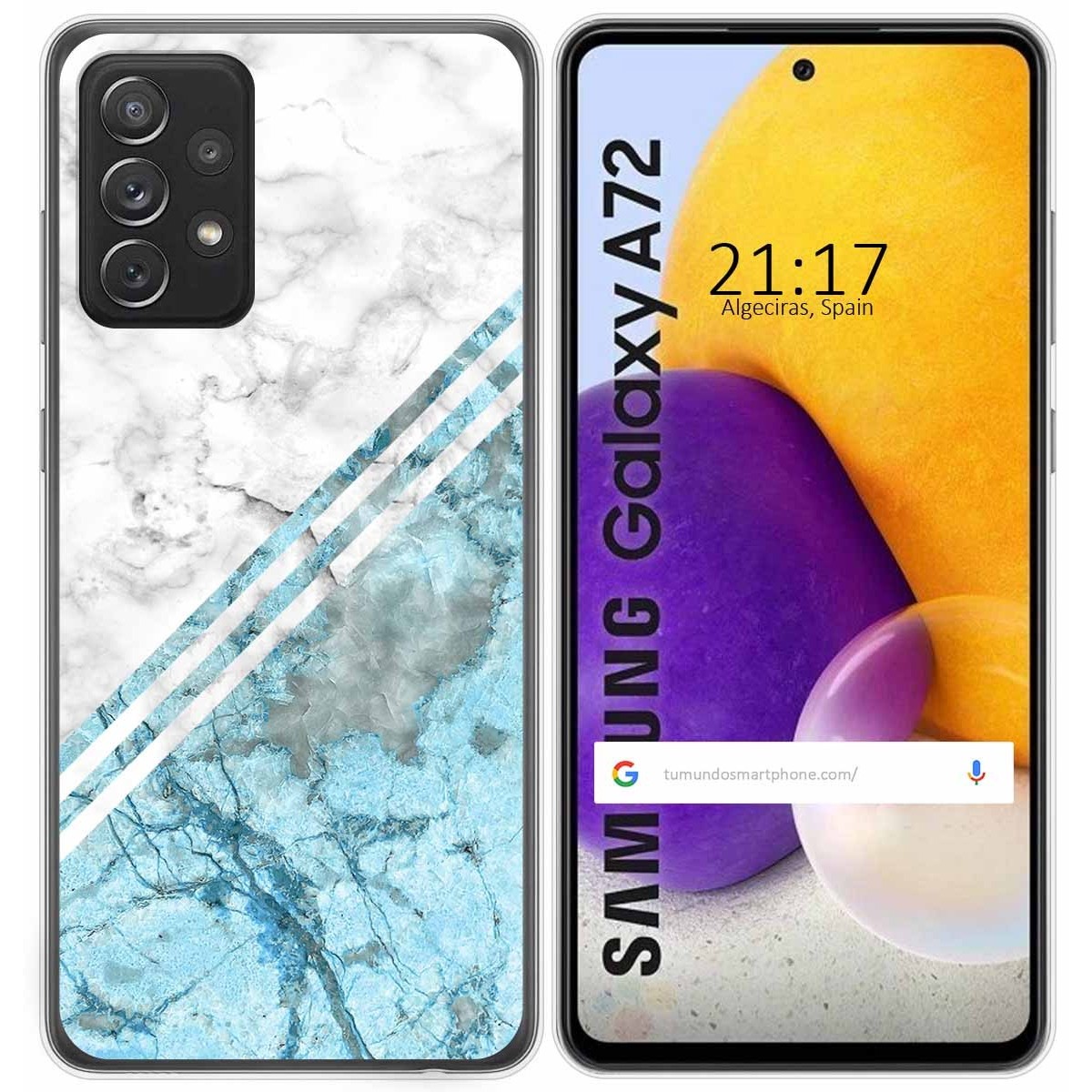 Funda Gel Tpu para Samsung Galaxy A72 diseño Mármol 02 Dibujos