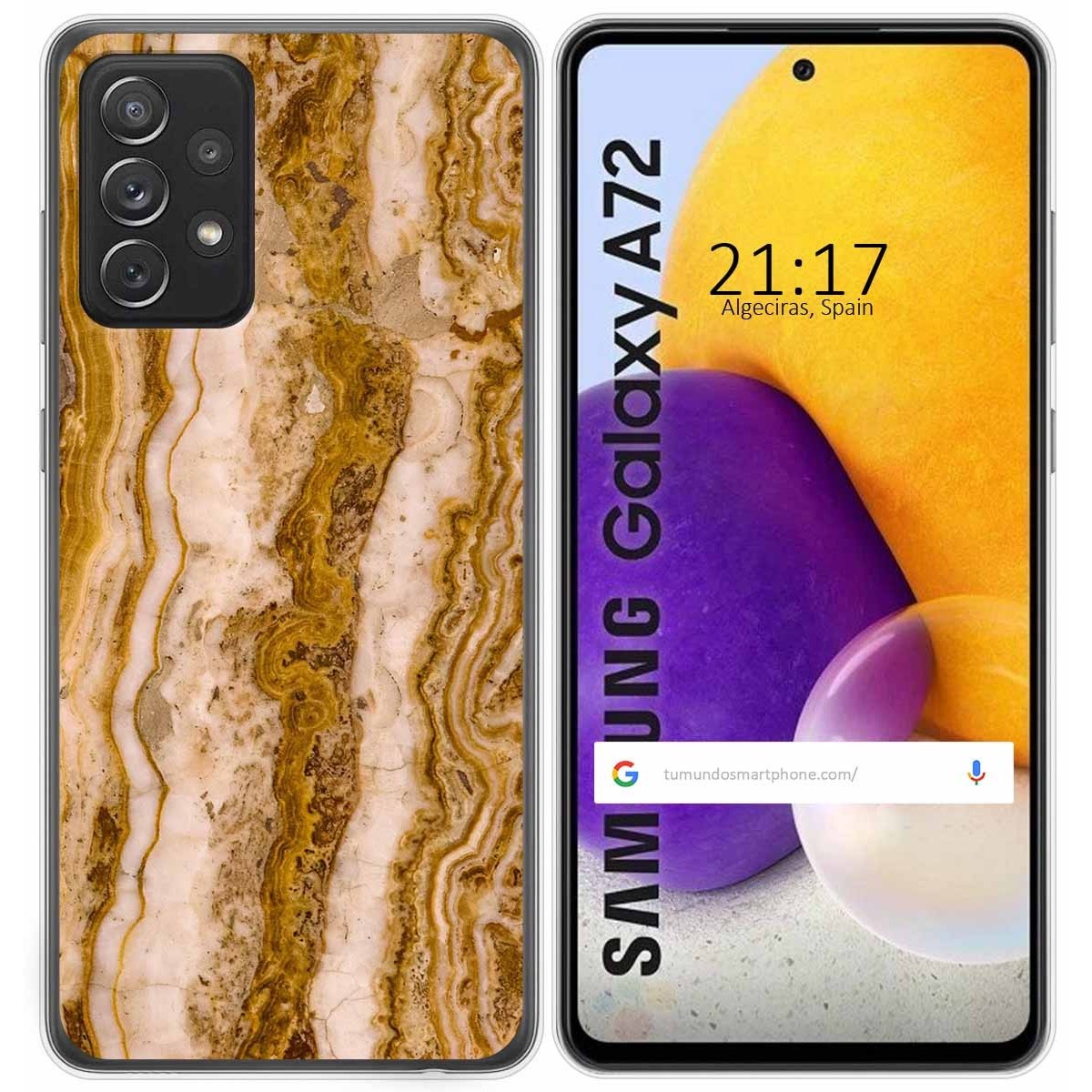 Funda Gel Tpu para Samsung Galaxy A72 diseño Mármol 10 Dibujos