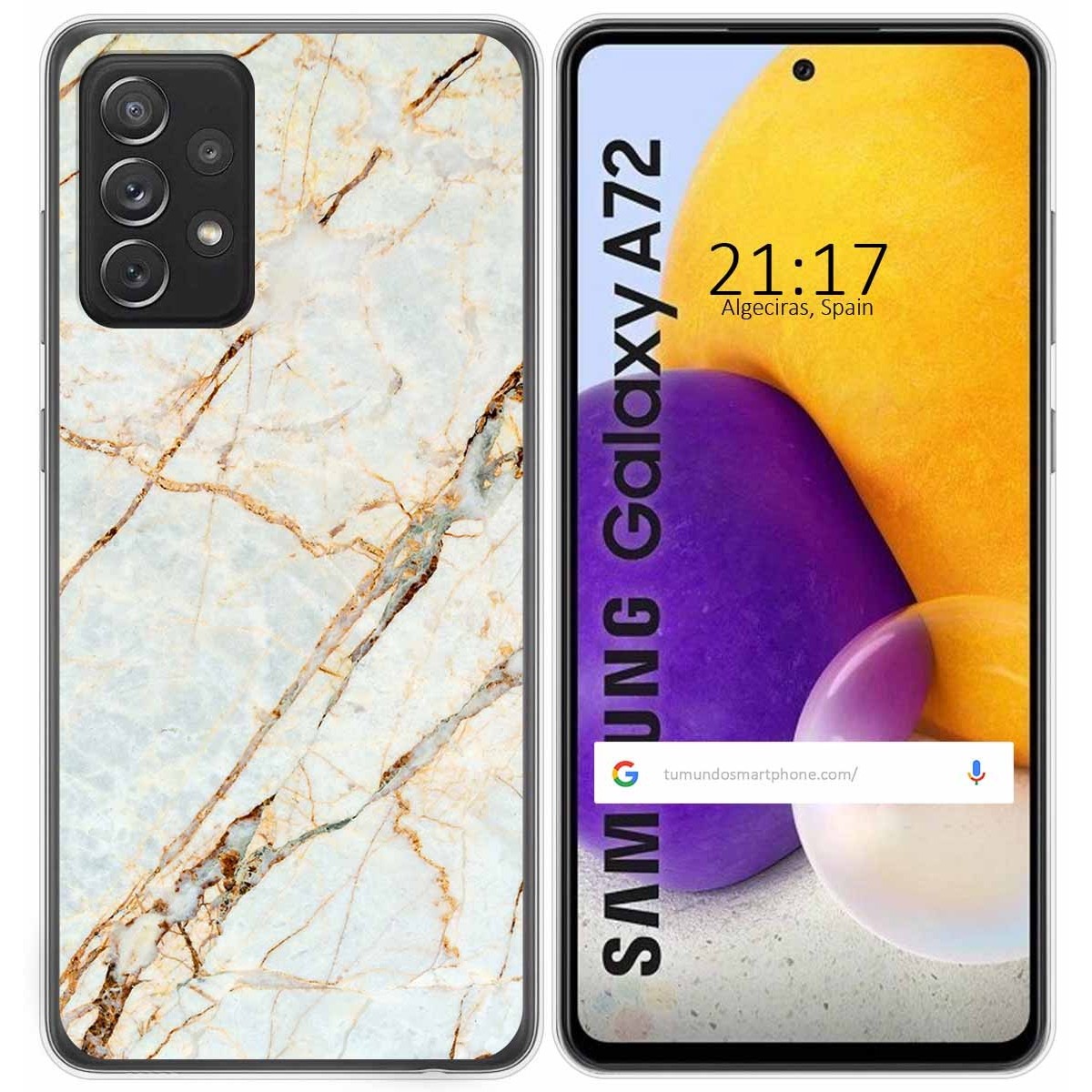 Funda Gel Tpu para Samsung Galaxy A72 diseño Mármol 13 Dibujos