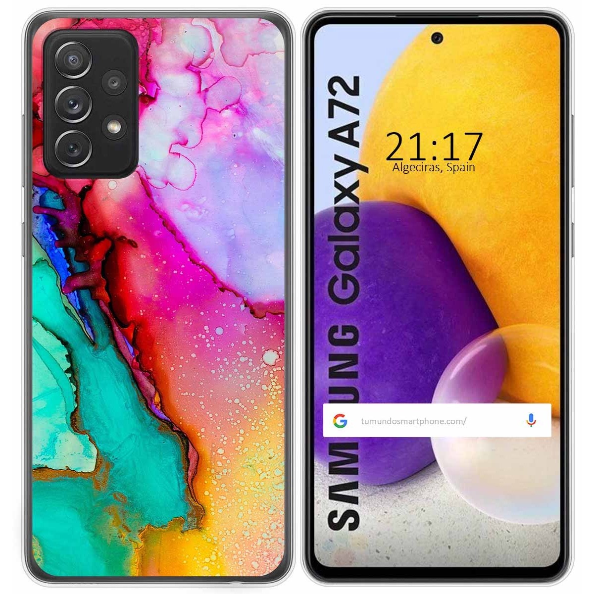 Funda Gel Tpu para Samsung Galaxy A72 diseño Mármol 15 Dibujos
