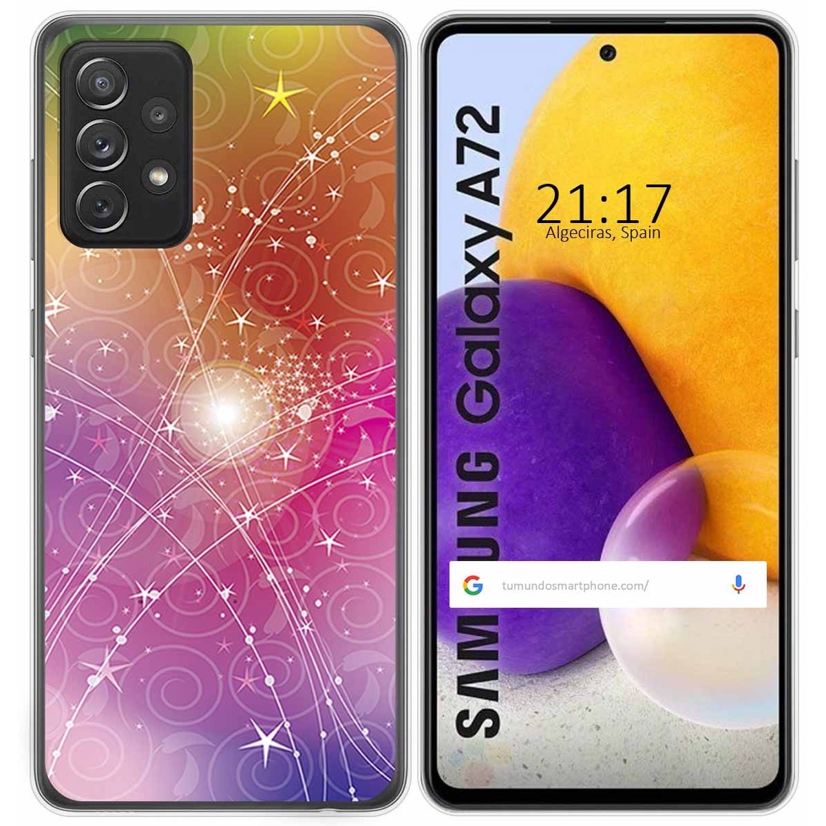 Funda Gel Tpu para Samsung Galaxy A72 diseño Abstracto Dibujos