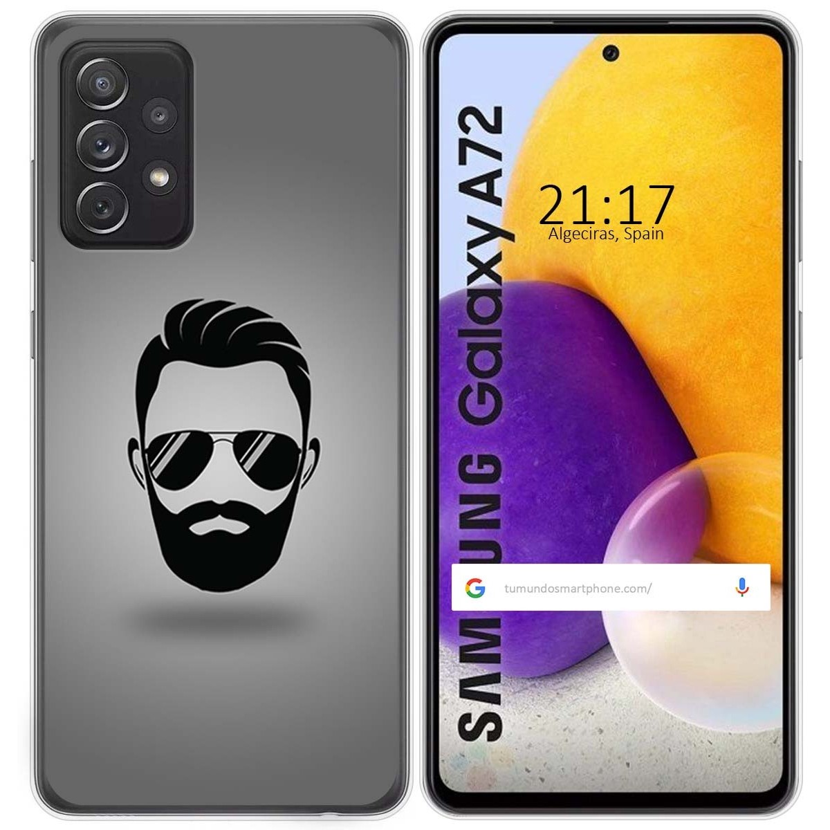 Funda Gel Tpu para Samsung Galaxy A72 diseño Barba Dibujos