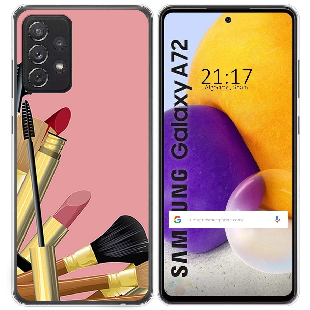Funda Gel Tpu para Samsung Galaxy A72 diseño Brochas Dibujos