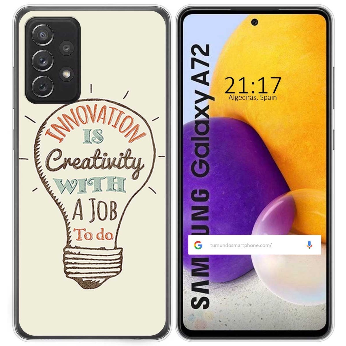 Funda Gel Tpu para Samsung Galaxy A72 diseño Creativity Dibujos