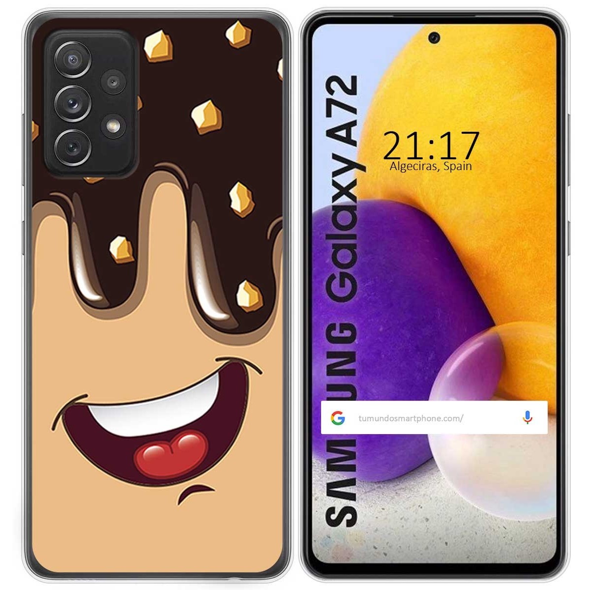 Funda Gel Tpu para Samsung Galaxy A72 diseño Helado Chocolate Dibujos