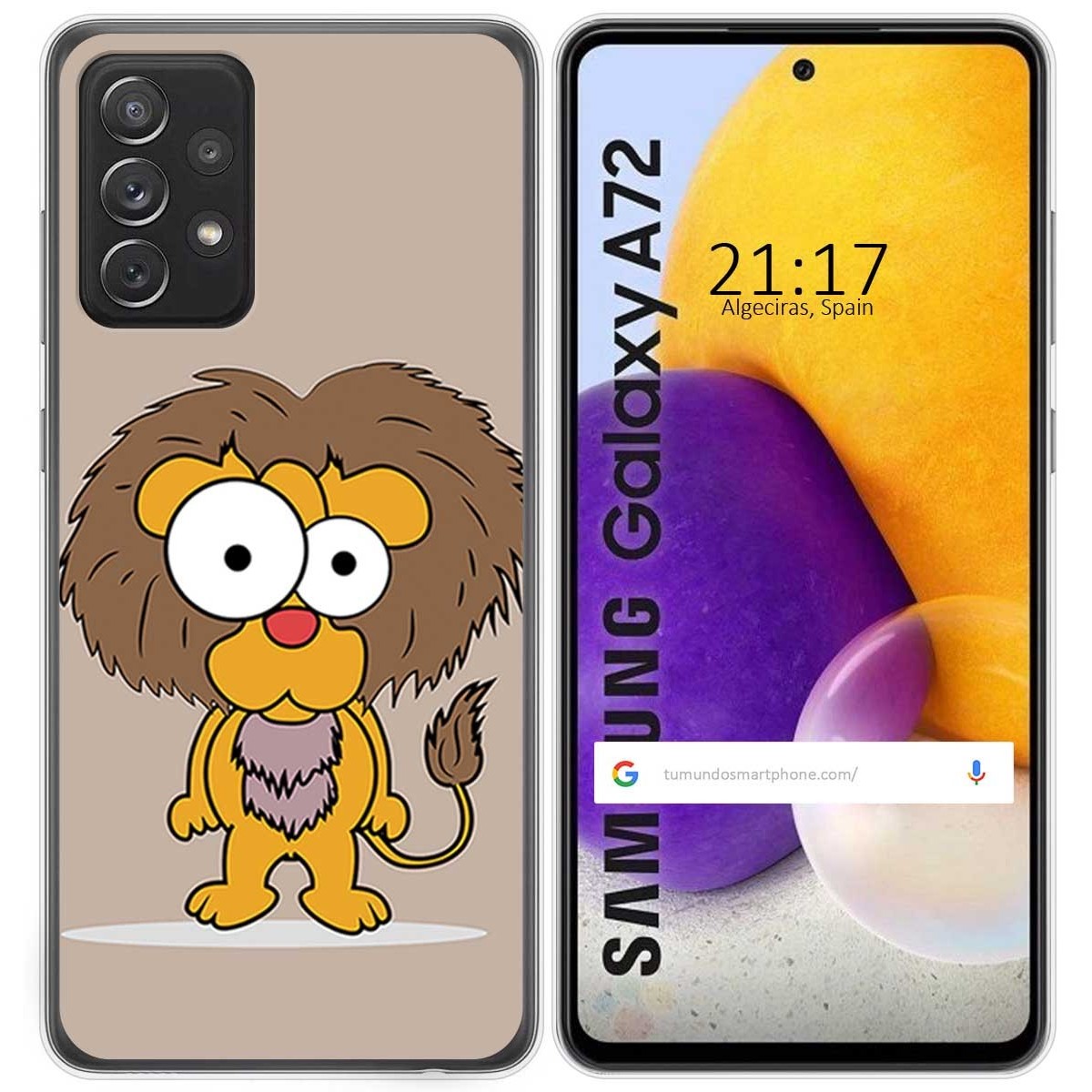 Funda Gel Tpu para Samsung Galaxy A72 diseño Leon Dibujos