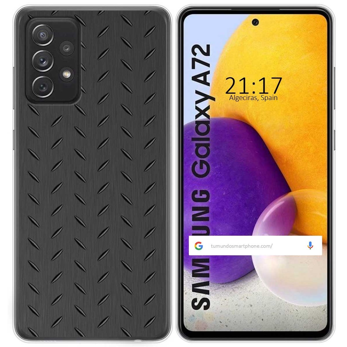 Funda Gel Tpu para Samsung Galaxy A72 diseño Metal Dibujos