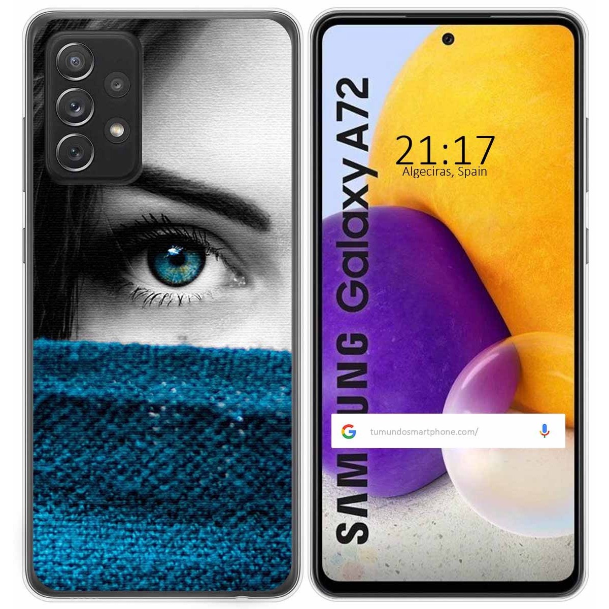 Funda Gel Tpu para Samsung Galaxy A72 diseño Ojo Dibujos