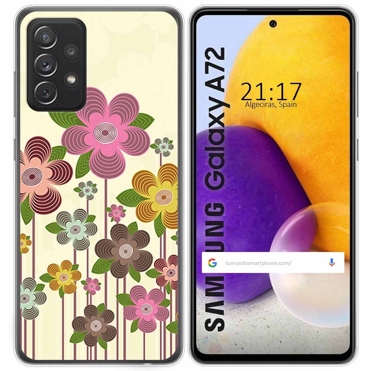 Funda Gel Tpu para Samsung Galaxy A72 diseño Primavera En Flor Dibujos