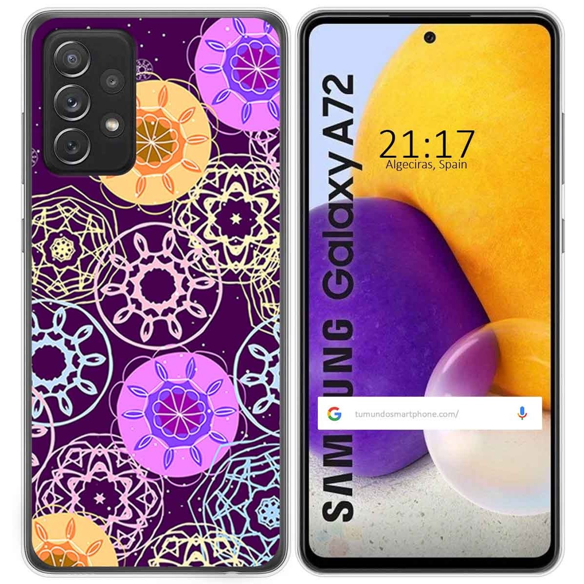 Funda Gel Tpu para Samsung Galaxy A72 diseño Radial Dibujos