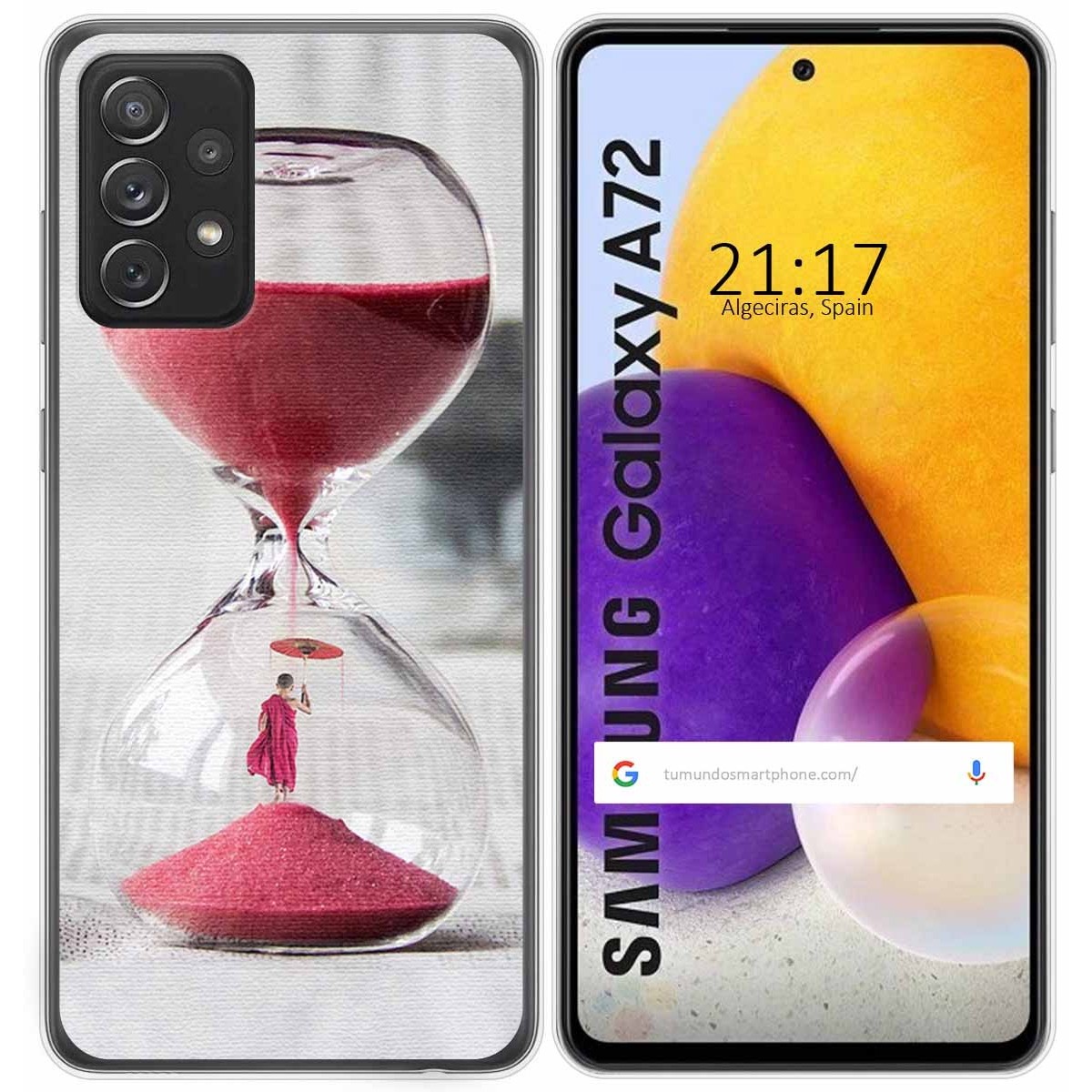 Funda Gel Tpu para Samsung Galaxy A72 diseño Reloj Dibujos
