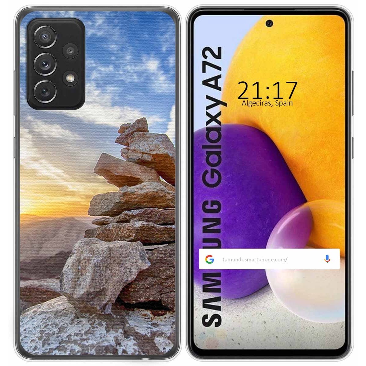 Funda Gel Tpu para Samsung Galaxy A72 diseño Sunset Dibujos