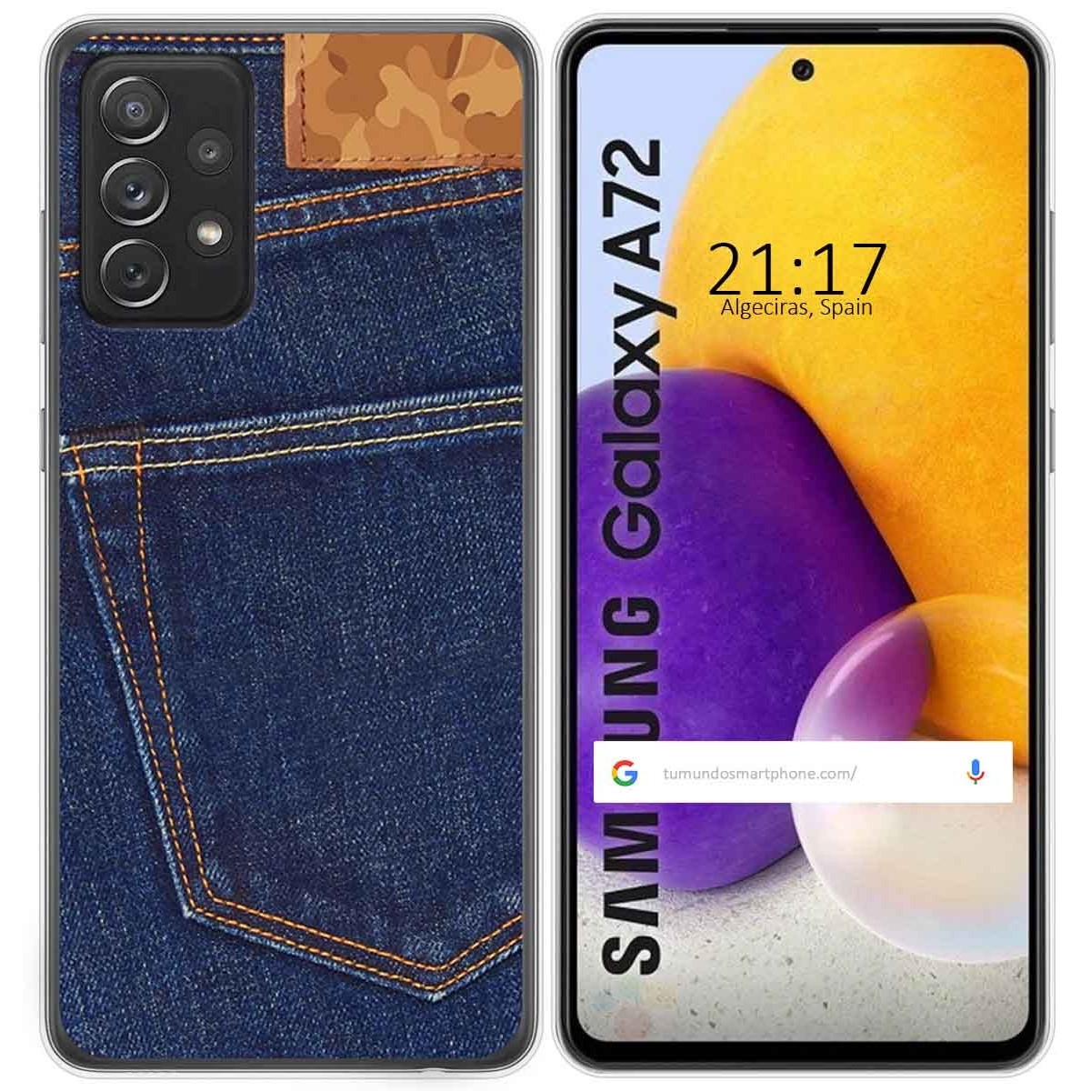 Funda Gel Tpu para Samsung Galaxy A72 diseño Vaquero Dibujos