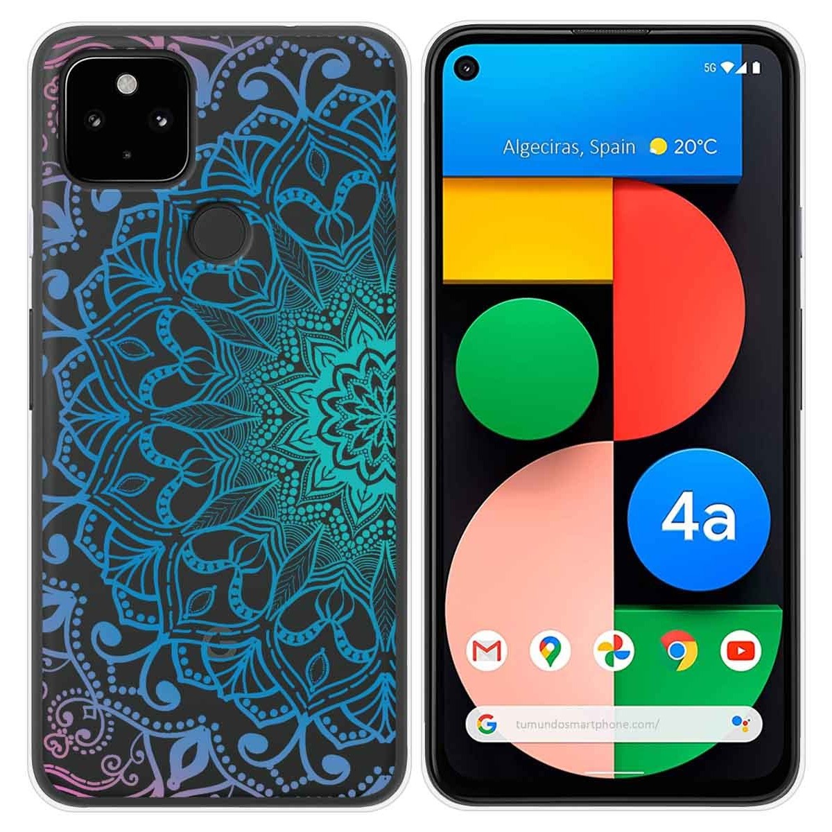 Funda Gel Transparente para Google Pixel 4a diseño Mandala Dibujos