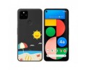 Funda Gel Transparente para Google Pixel 4a diseño Playa Dibujos