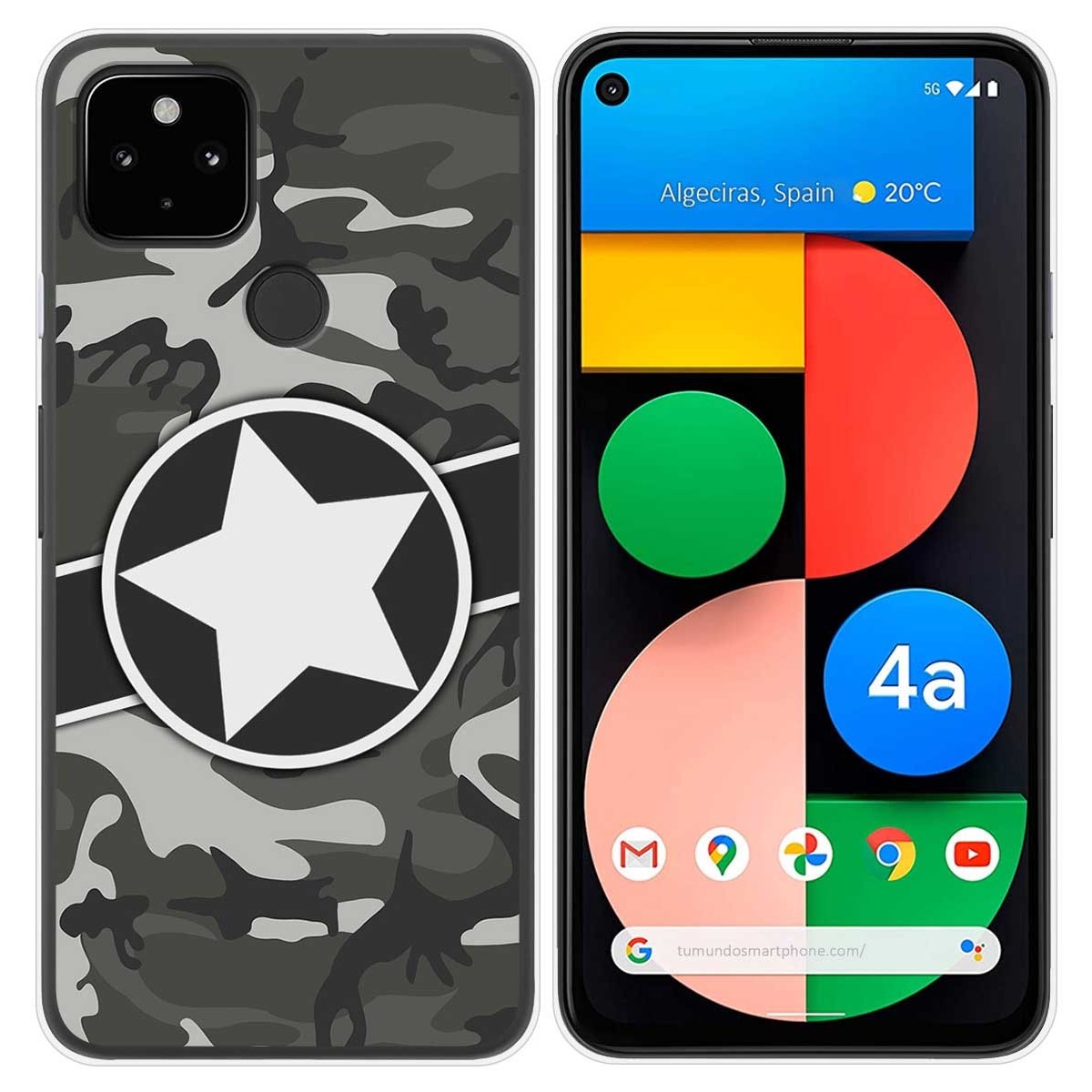 Funda Gel Tpu para Google Pixel 4a diseño Camuflaje 02 Dibujos