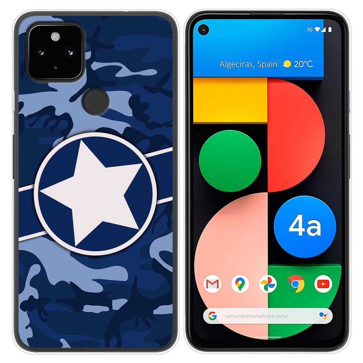 Funda Gel Tpu para Google Pixel 4a diseño Camuflaje 03 Dibujos