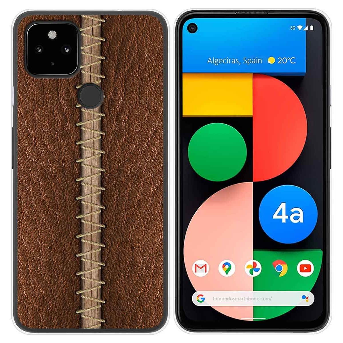 Funda Gel Tpu para Google Pixel 4a diseño Cuero 01 Dibujos
