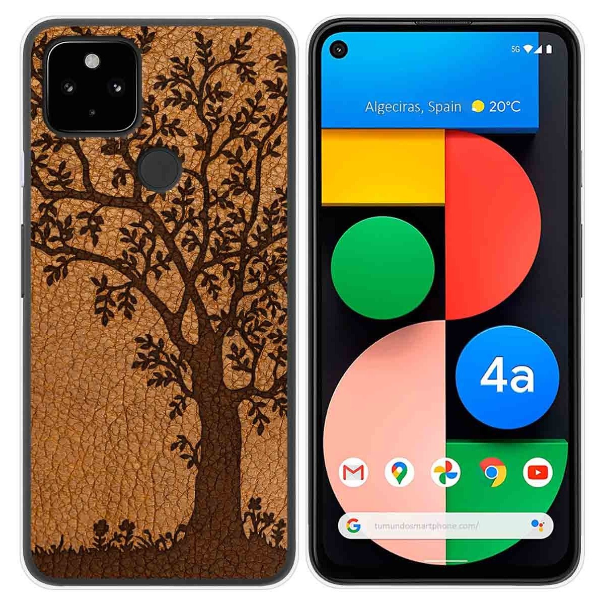 Funda Gel Tpu para Google Pixel 4a diseño Cuero 03 Dibujos