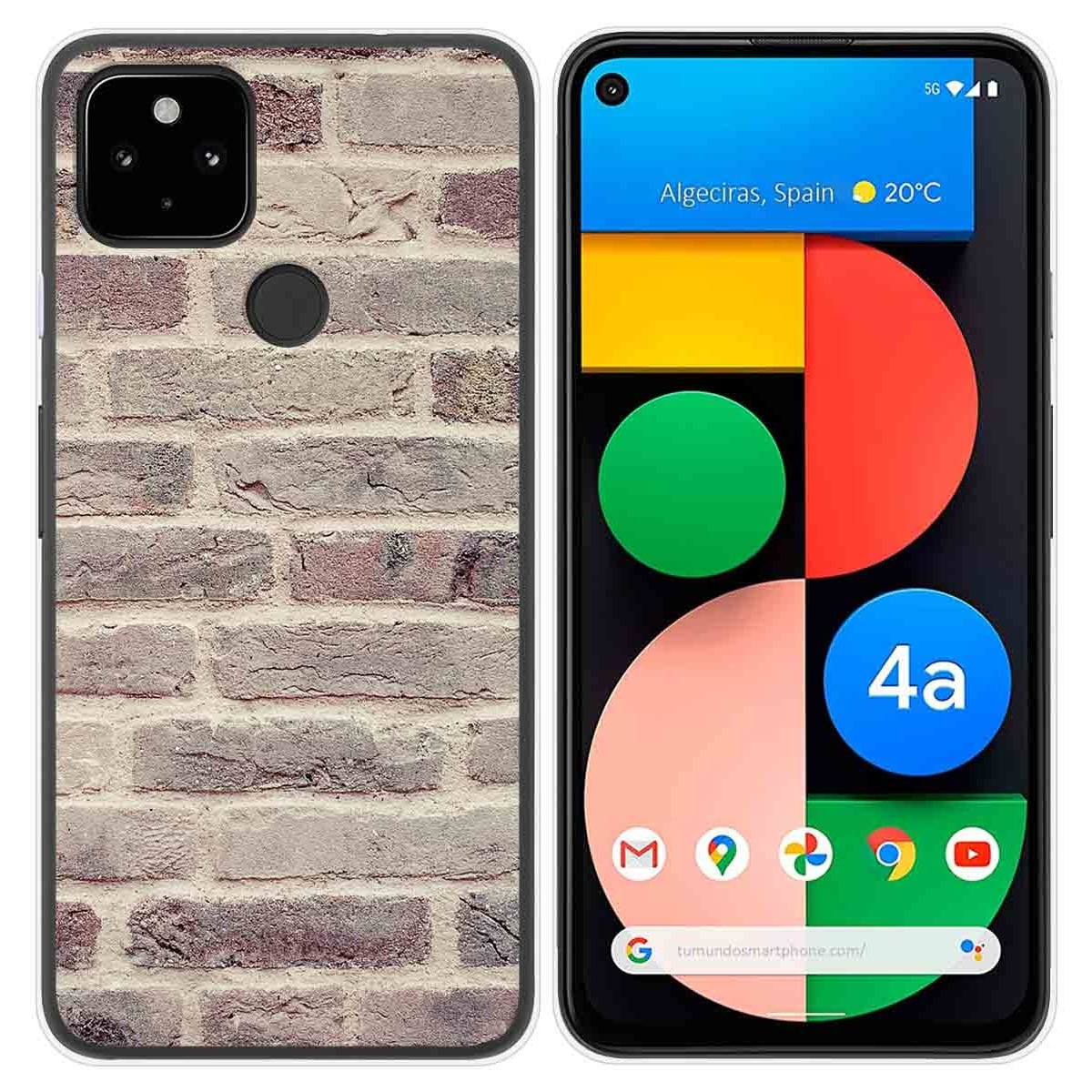 Funda Gel Tpu para Google Pixel 4a diseño Ladrillo 01 Dibujos