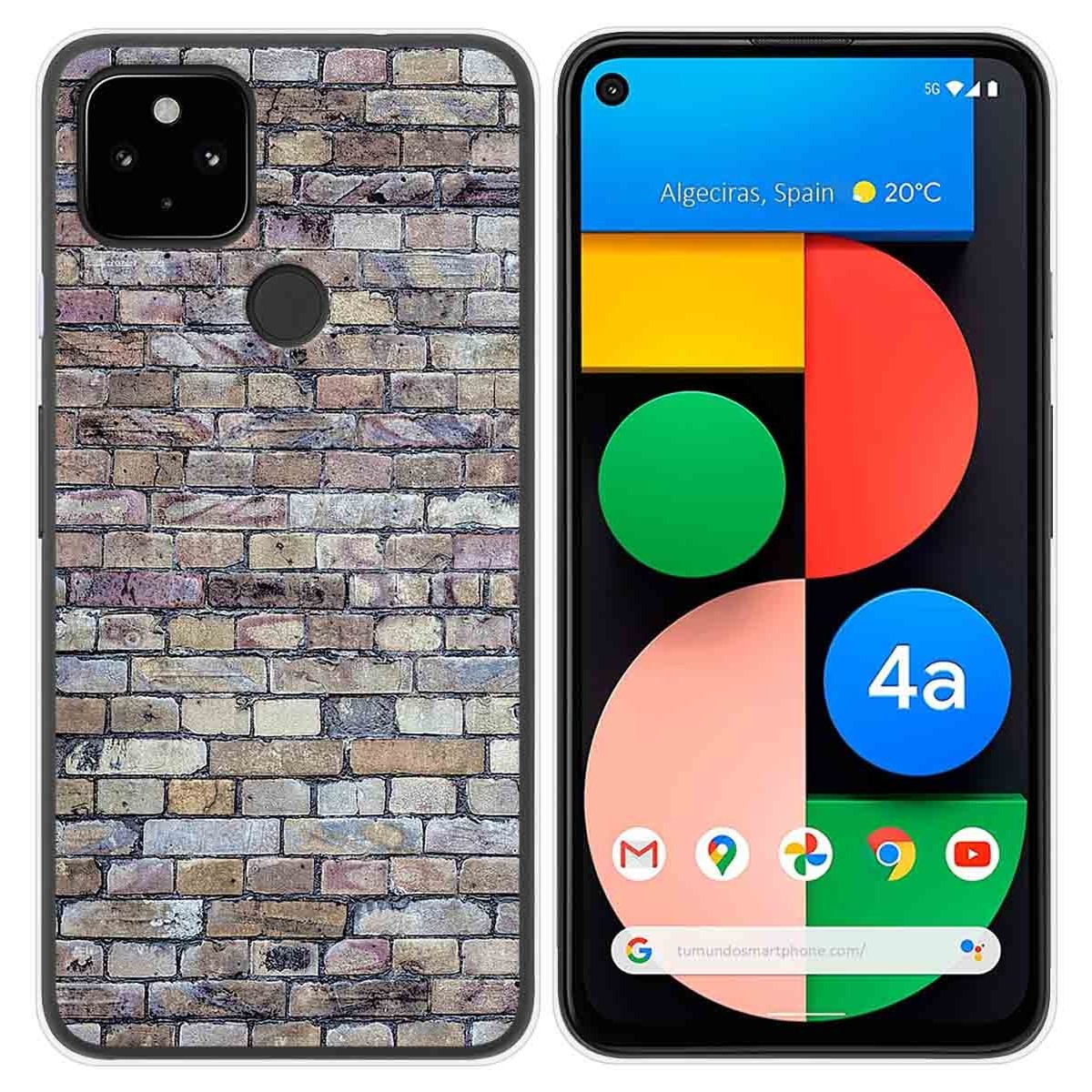 Funda Gel Tpu para Google Pixel 4a diseño Ladrillo 02 Dibujos
