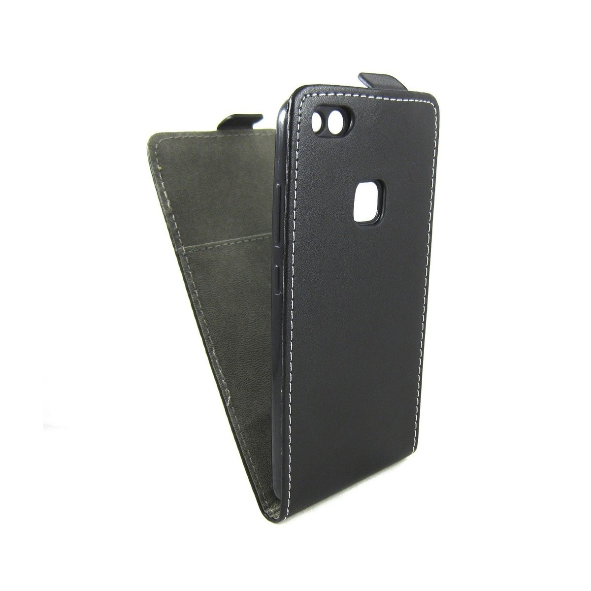 Funda Piel Premium Negra Ultra-Slim para Huawei P10 Lite