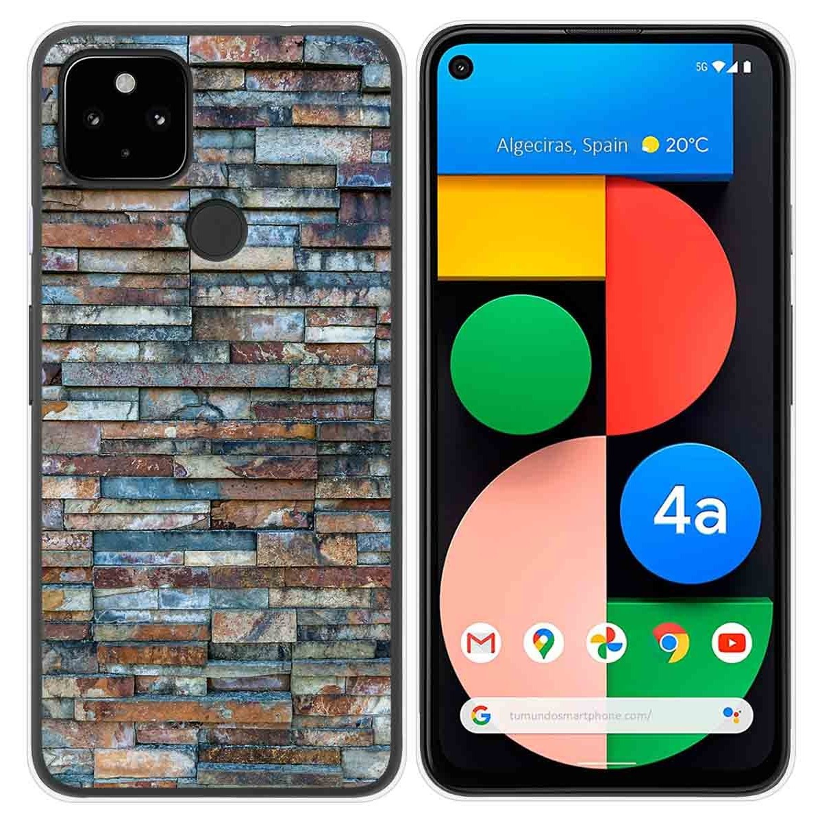 Funda Gel Tpu para Google Pixel 4a diseño Ladrillo 05 Dibujos