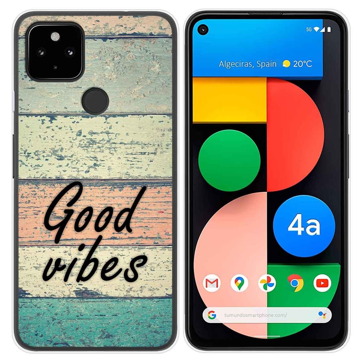 Funda Gel Tpu para Google Pixel 4a diseño Madera 01 Dibujos