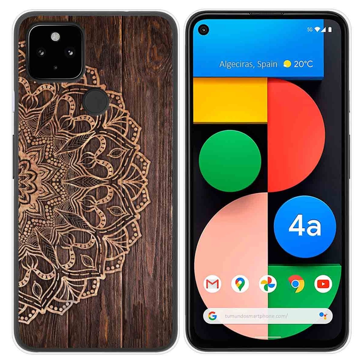 Funda Gel Tpu para Google Pixel 4a diseño Madera 06 Dibujos