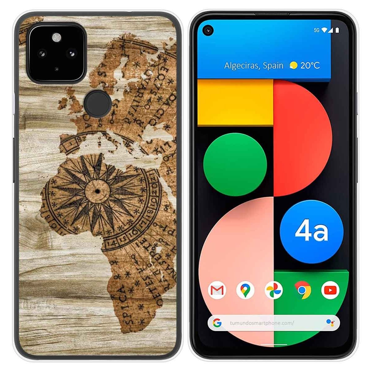 Funda Gel Tpu para Google Pixel 4a diseño Madera 07 Dibujos