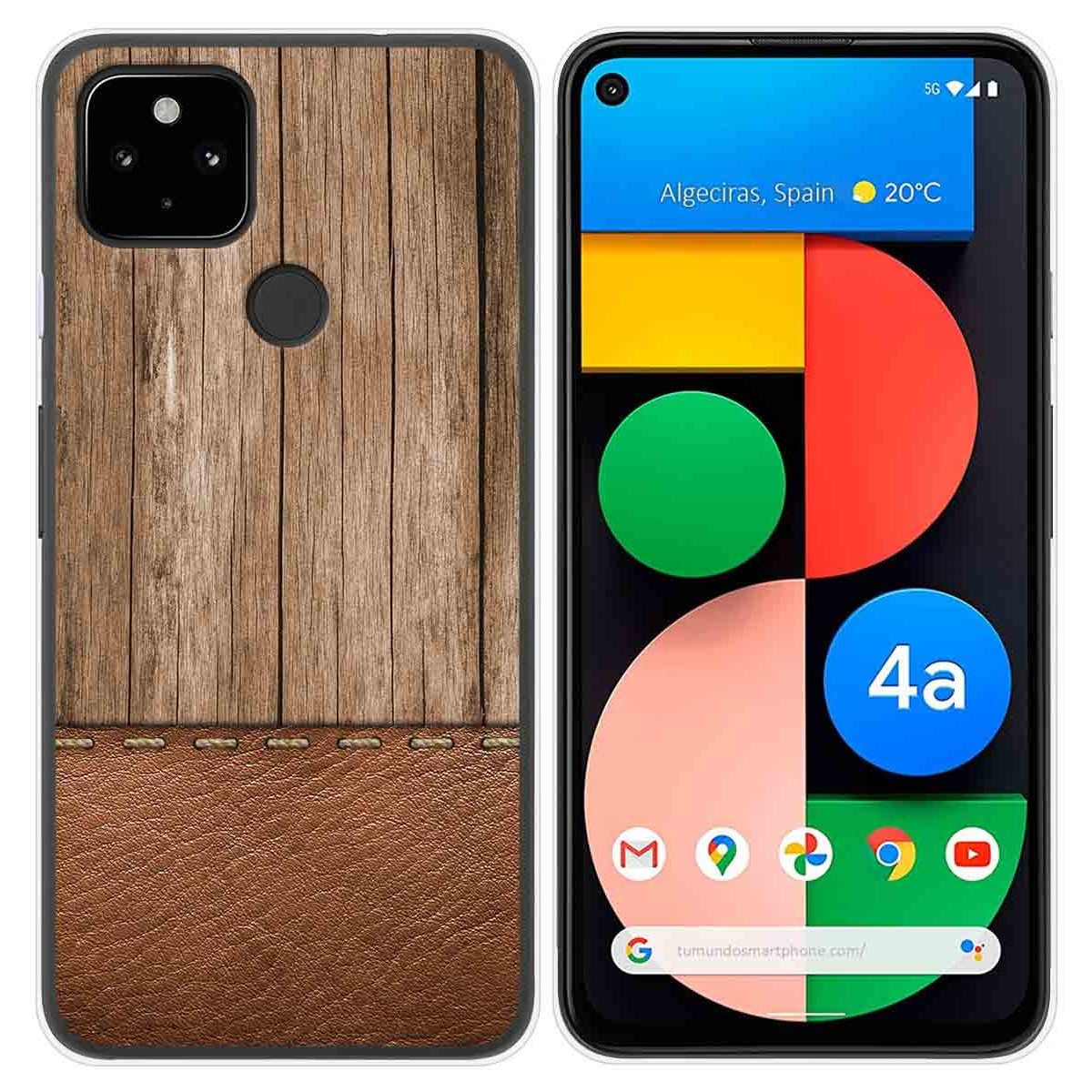 Funda Gel Tpu para Google Pixel 4a diseño Madera 09 Dibujos
