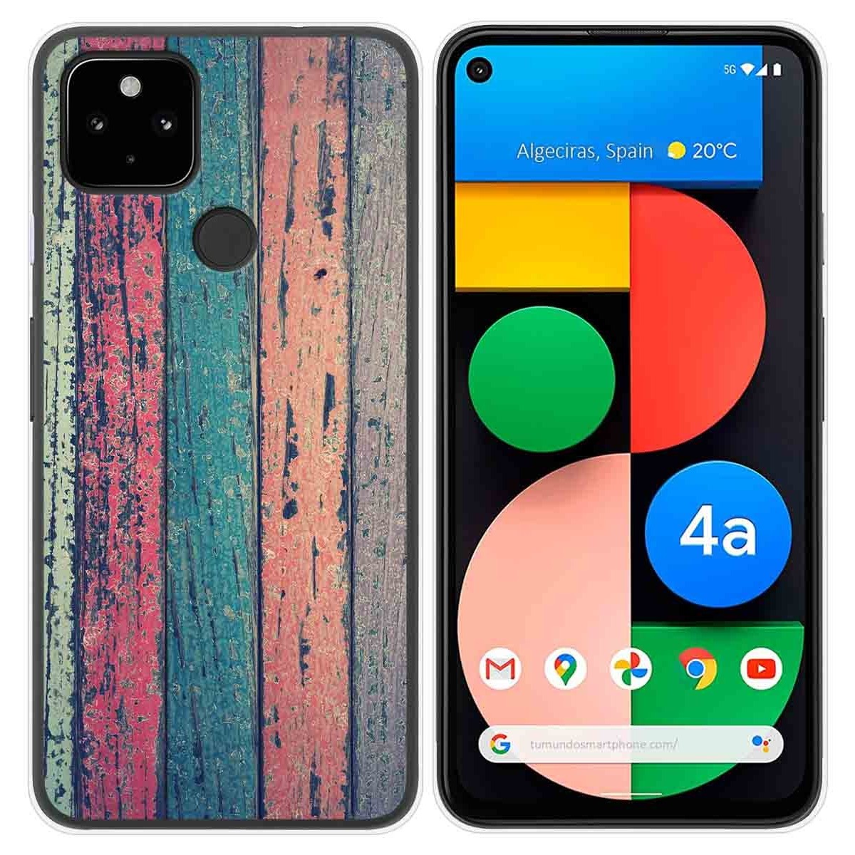 Funda Gel Tpu para Google Pixel 4a diseño Madera 10 Dibujos