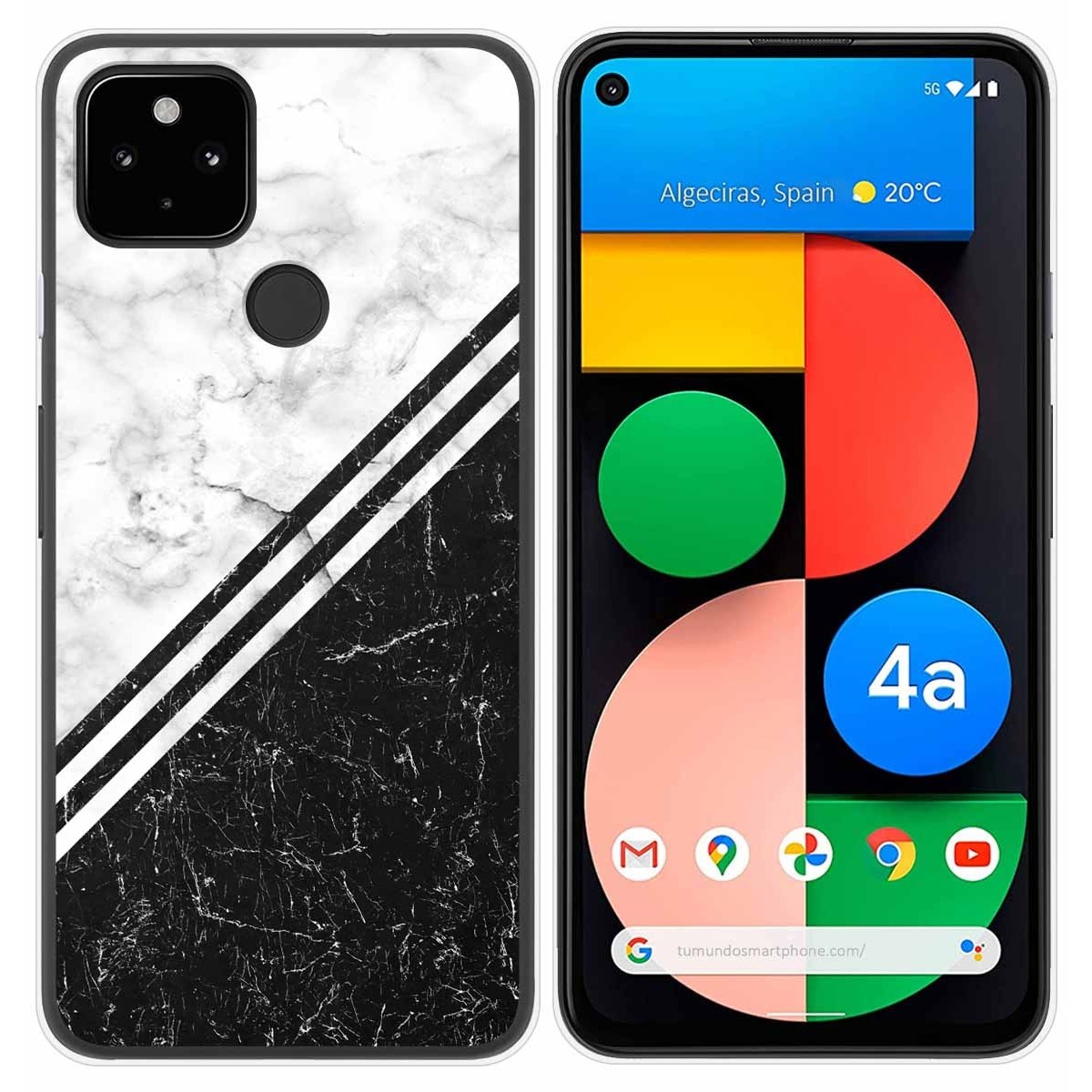 Funda Gel Tpu para Google Pixel 4a diseño Mármol 01 Dibujos