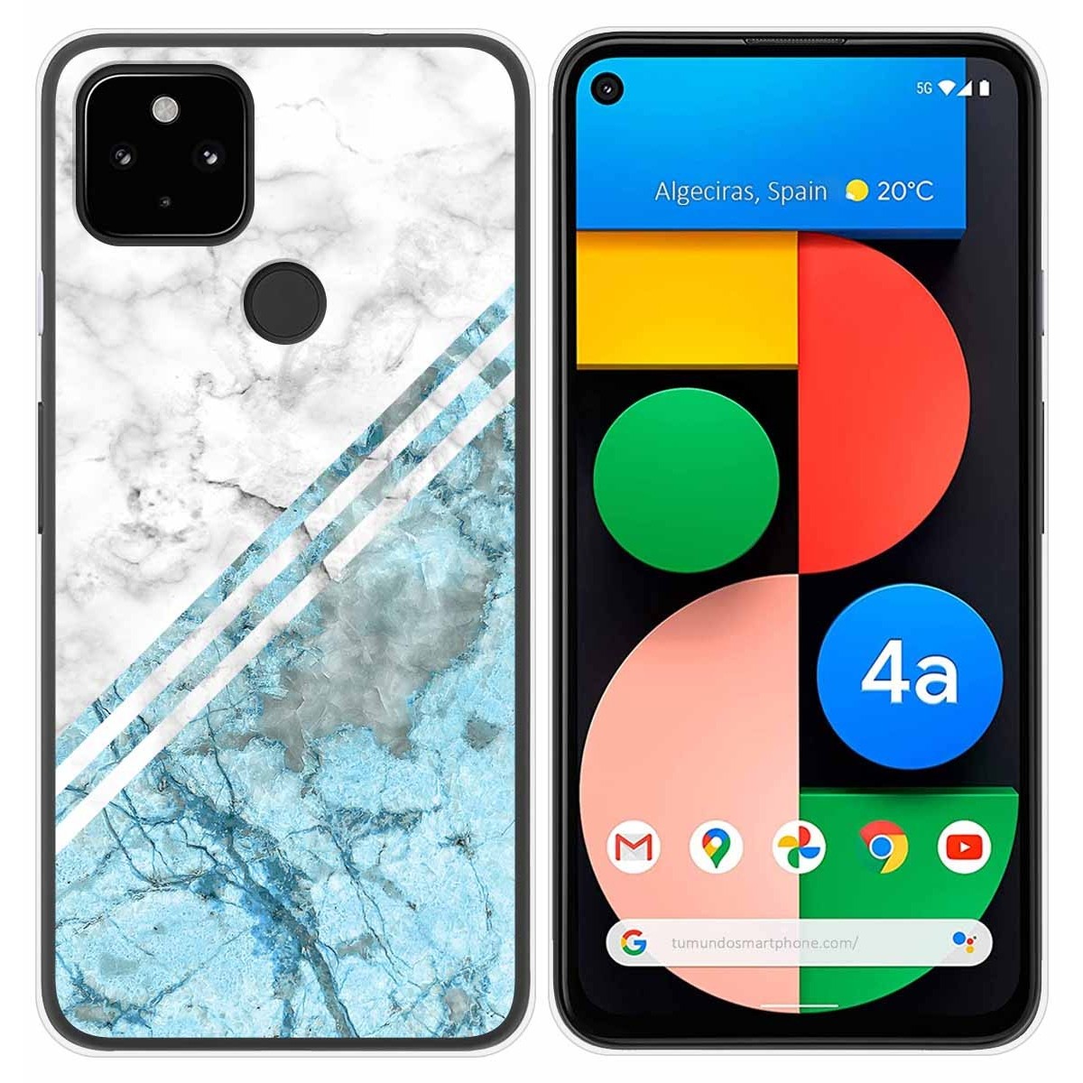 Funda Gel Tpu para Google Pixel 4a diseño Mármol 02 Dibujos