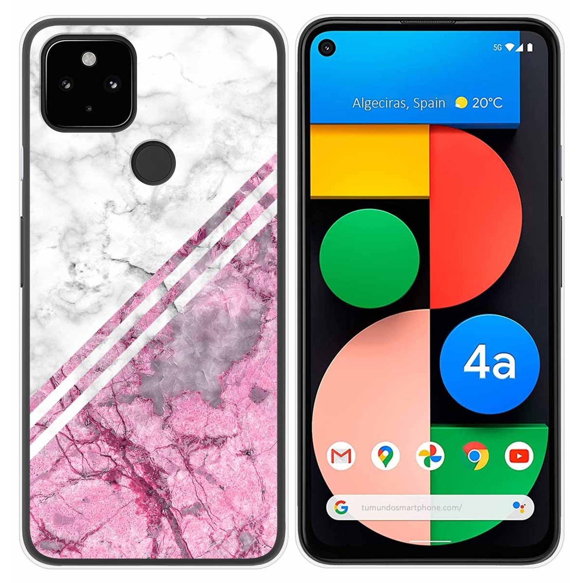 Funda Gel Tpu para Google Pixel 4a diseño Mármol 03 Dibujos