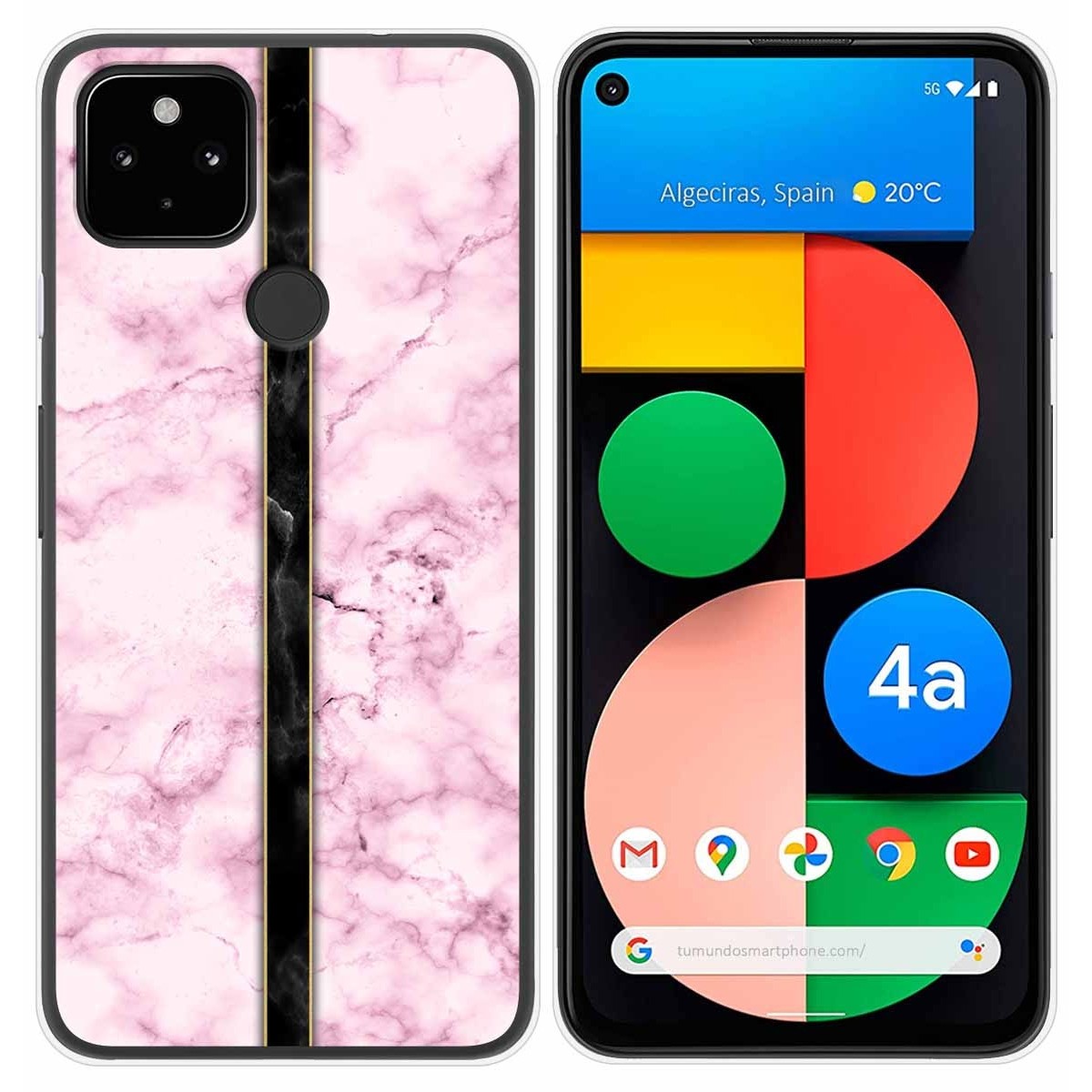 Funda Gel Tpu para Google Pixel 4a diseño Mármol 04 Dibujos