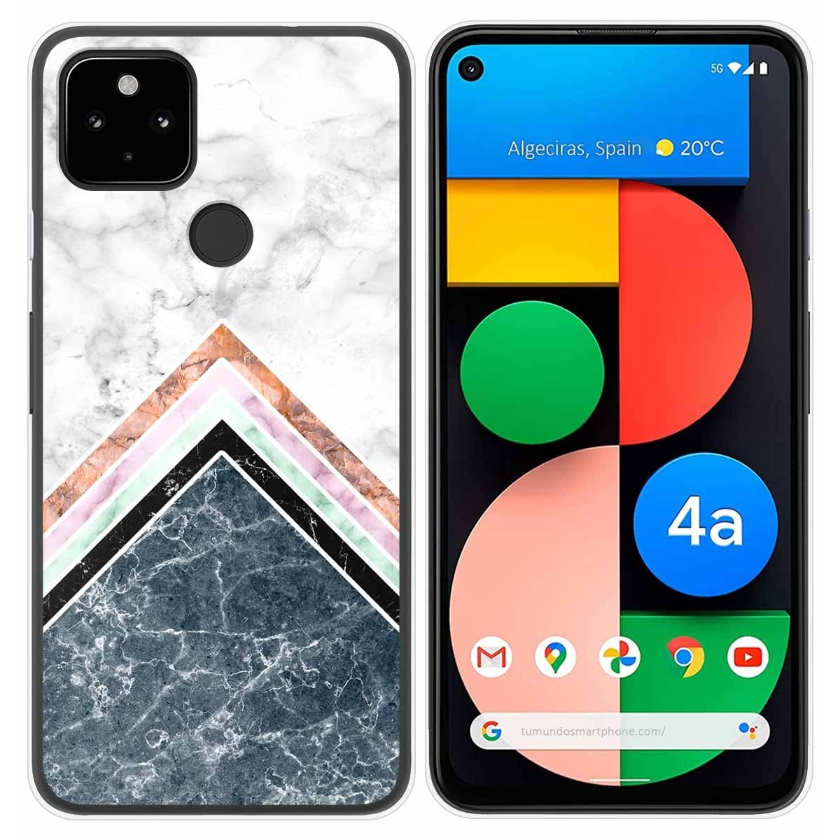 Funda Gel Tpu para Google Pixel 4a diseño Mármol 05 Dibujos