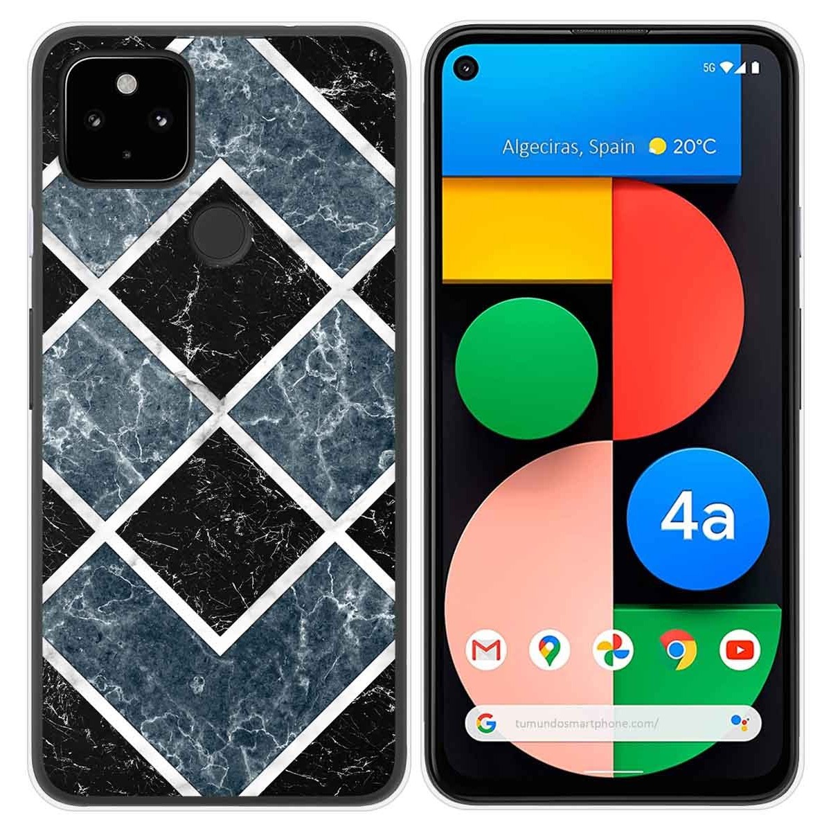 Funda Gel Tpu para Google Pixel 4a diseño Mármol 06 Dibujos