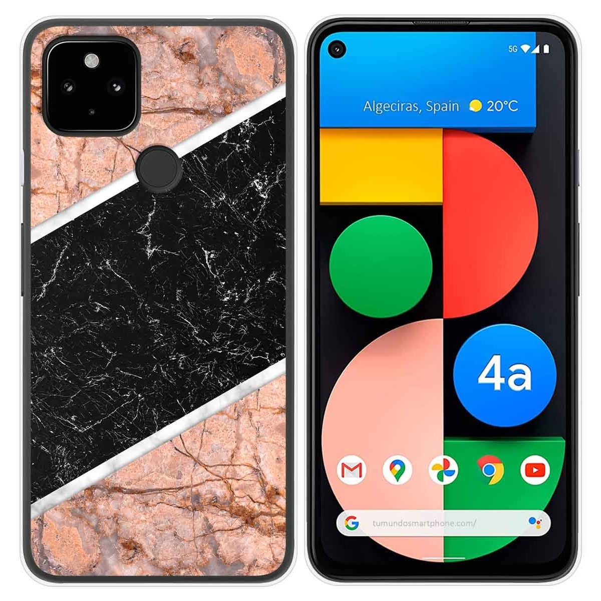 Funda Gel Tpu para Google Pixel 4a diseño Mármol 07 Dibujos