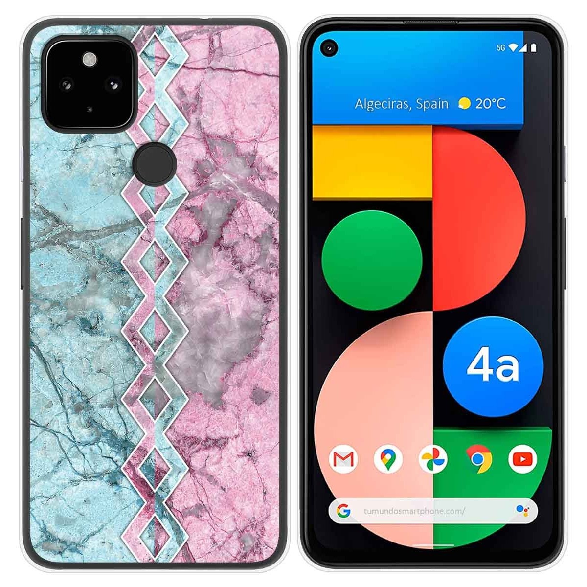 Funda Gel Tpu para Google Pixel 4a diseño Mármol 08 Dibujos