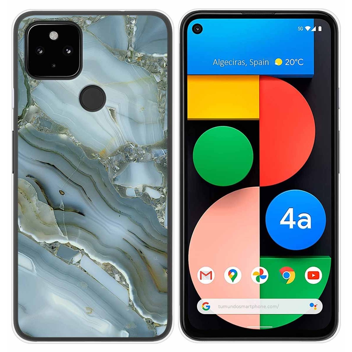 Funda Gel Tpu para Google Pixel 4a diseño Mármol 09 Dibujos
