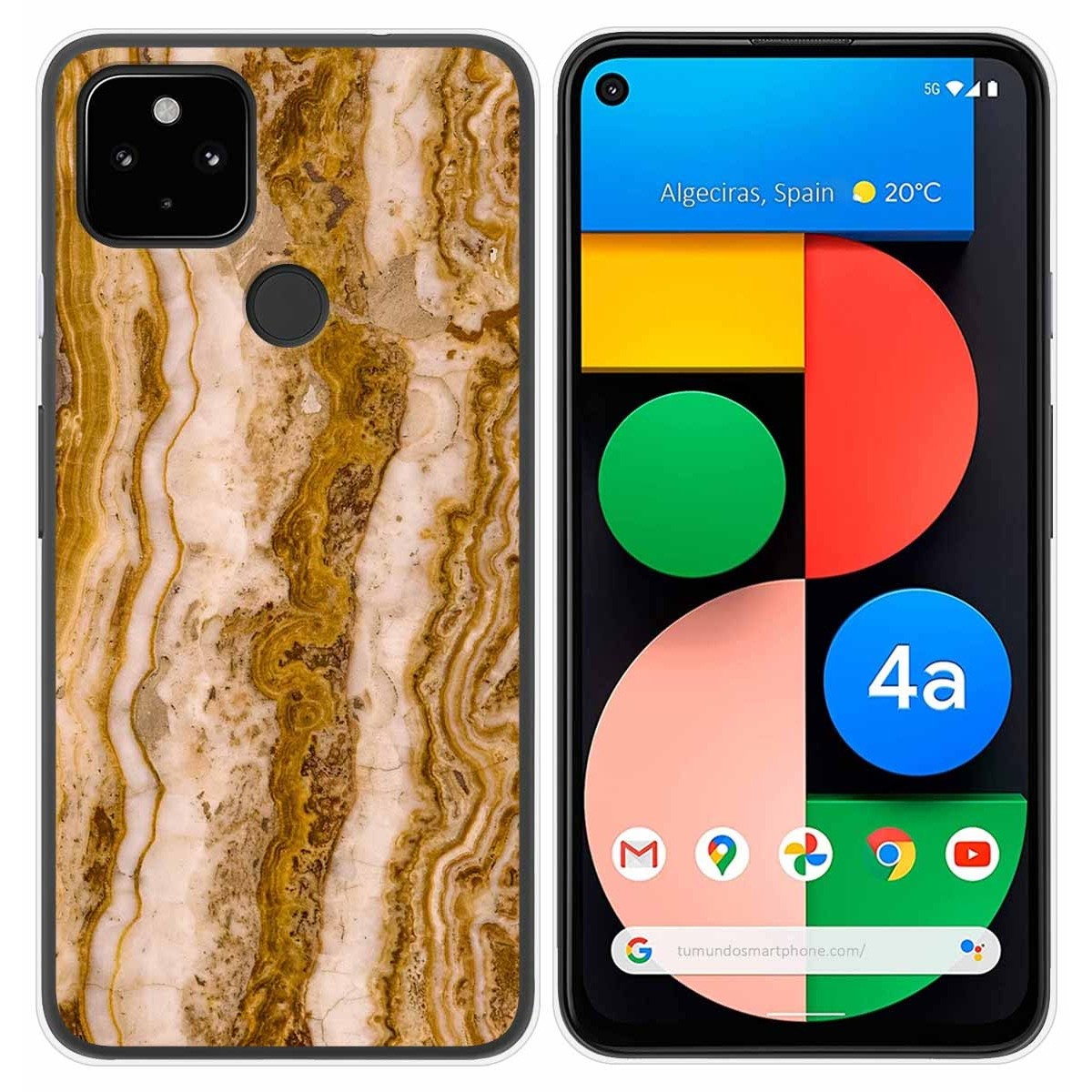 Funda Gel Tpu para Google Pixel 4a diseño Mármol 10 Dibujos