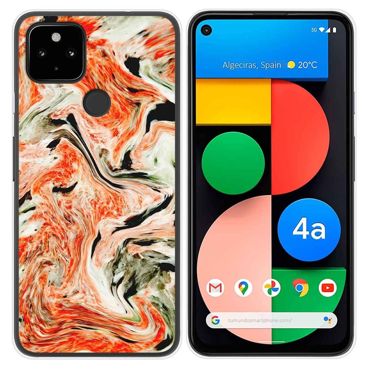 Funda Gel Tpu para Google Pixel 4a diseño Mármol 12 Dibujos